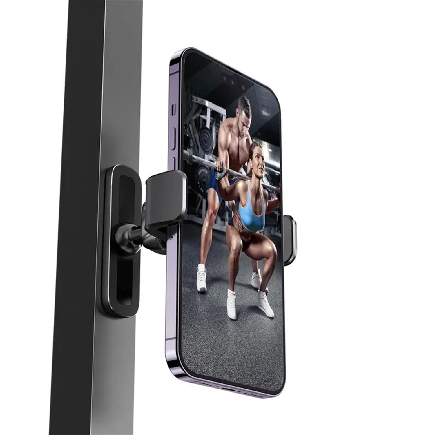 Magnetic 360° Rotatable Phone Holder Gym Metal Magnetic Adjustable Phone Holder
