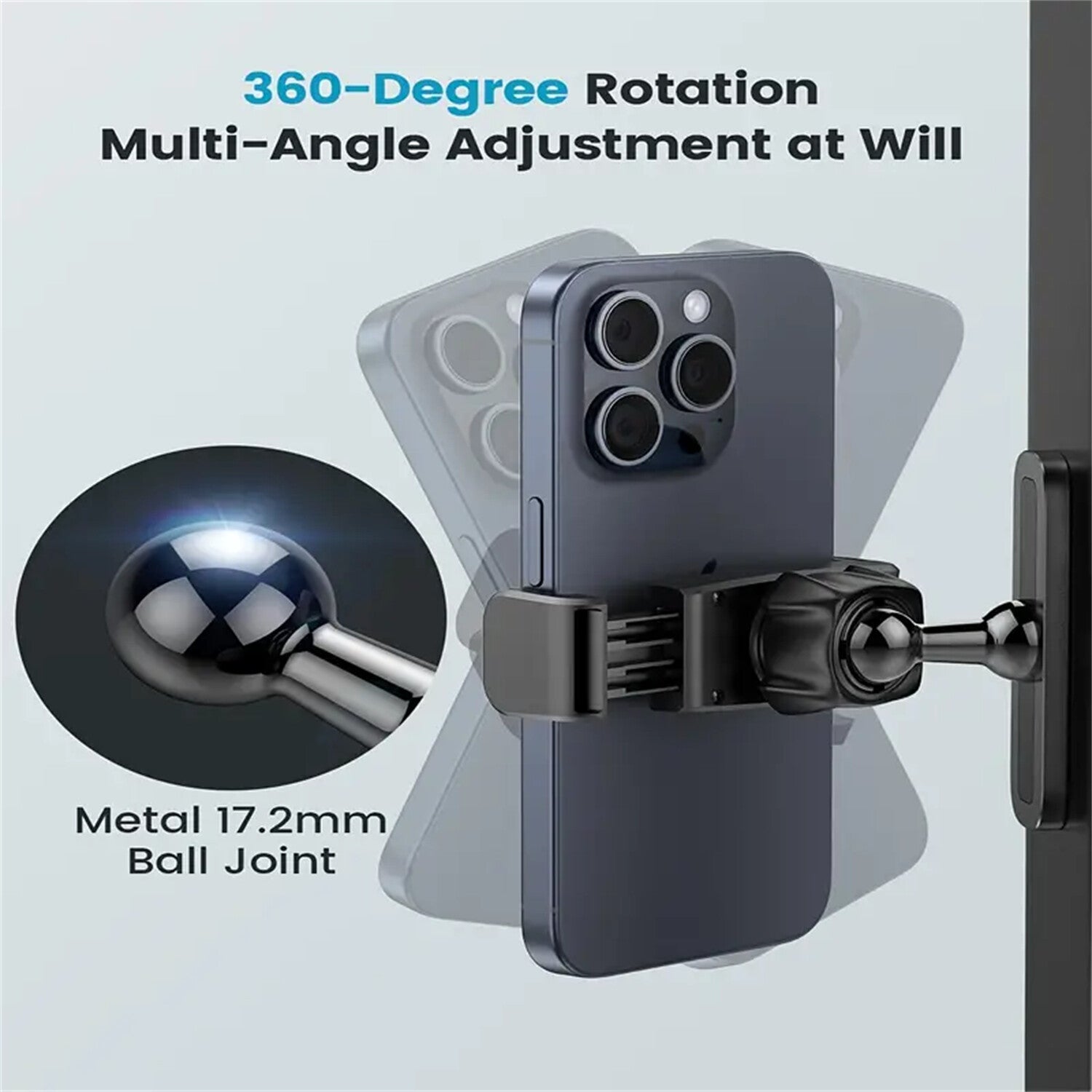 Magnetic 360° Rotatable Phone Holder Gym Metal Magnetic Adjustable Phone Holder