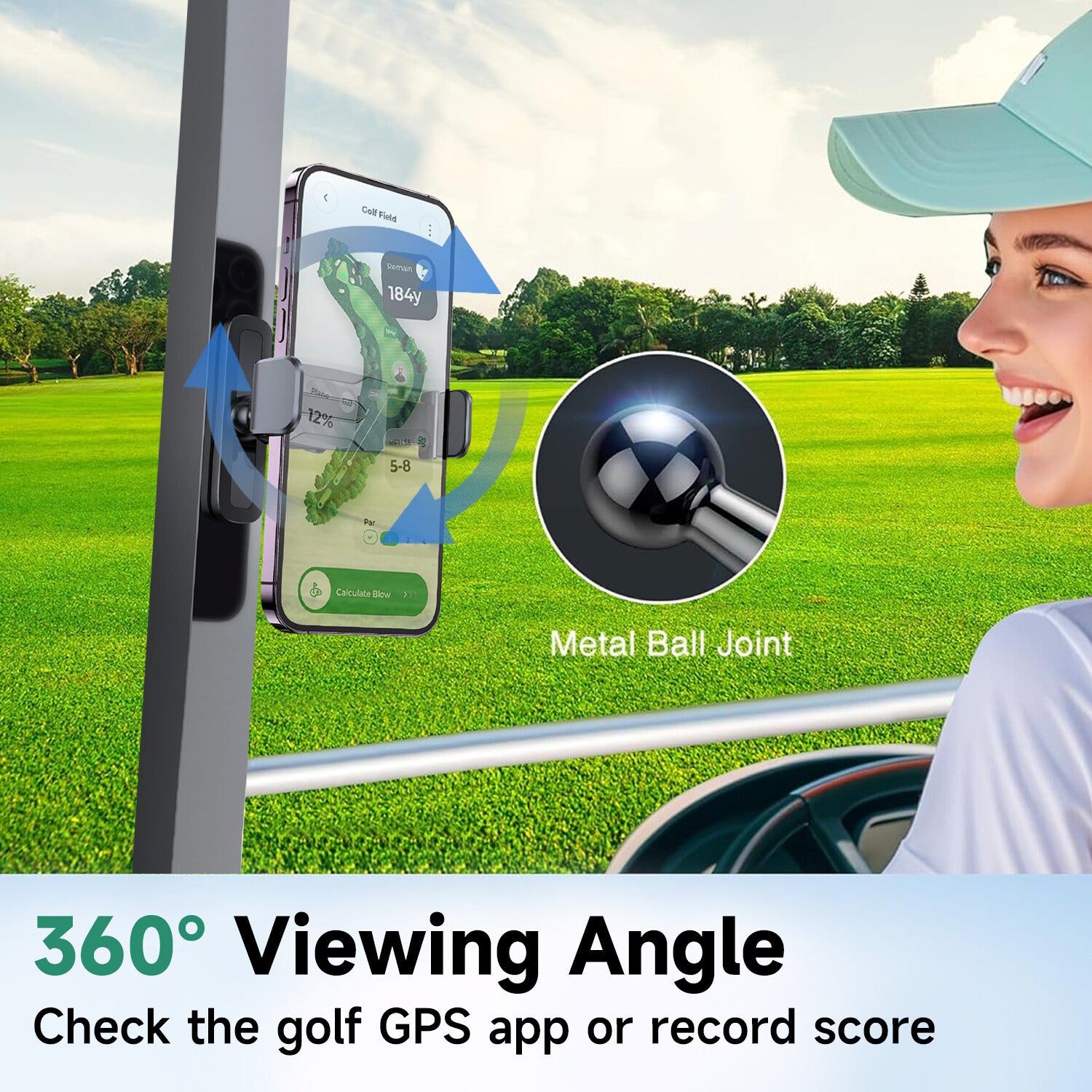 Magnetic 360° Rotatable Phone Holder Gym Metal Magnetic Adjustable Phone Holder